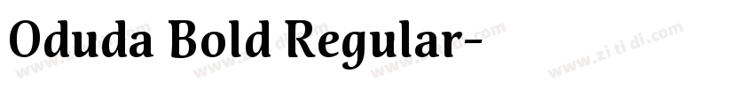Oduda Bold Regular字体转换